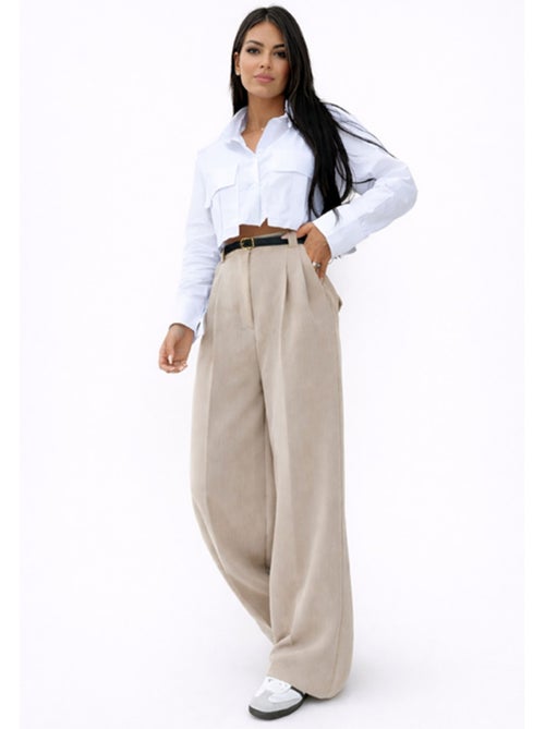 Pantalon Avec Ceinture Kebello - Kiabi