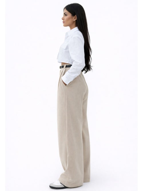 Pantalon Avec Ceinture Kebello - Kiabi