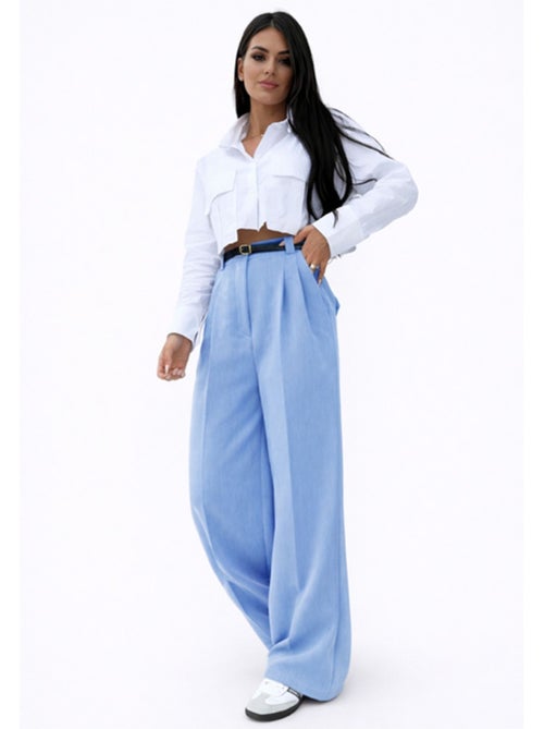 Pantalon Avec Ceinture Kebello - Kiabi
