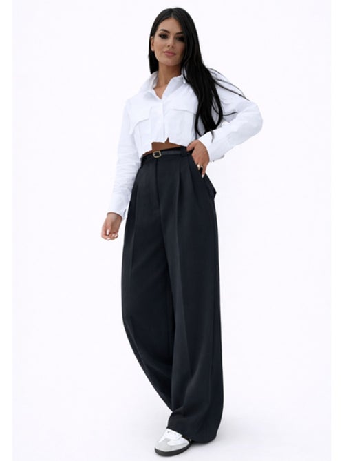 Pantalon Avec Ceinture Kebello - Kiabi