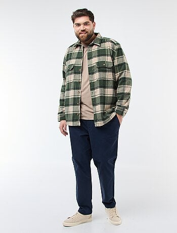 Pantalon avec cordons en coton uni