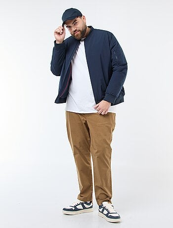 Pantalon avec cordons en coton uni