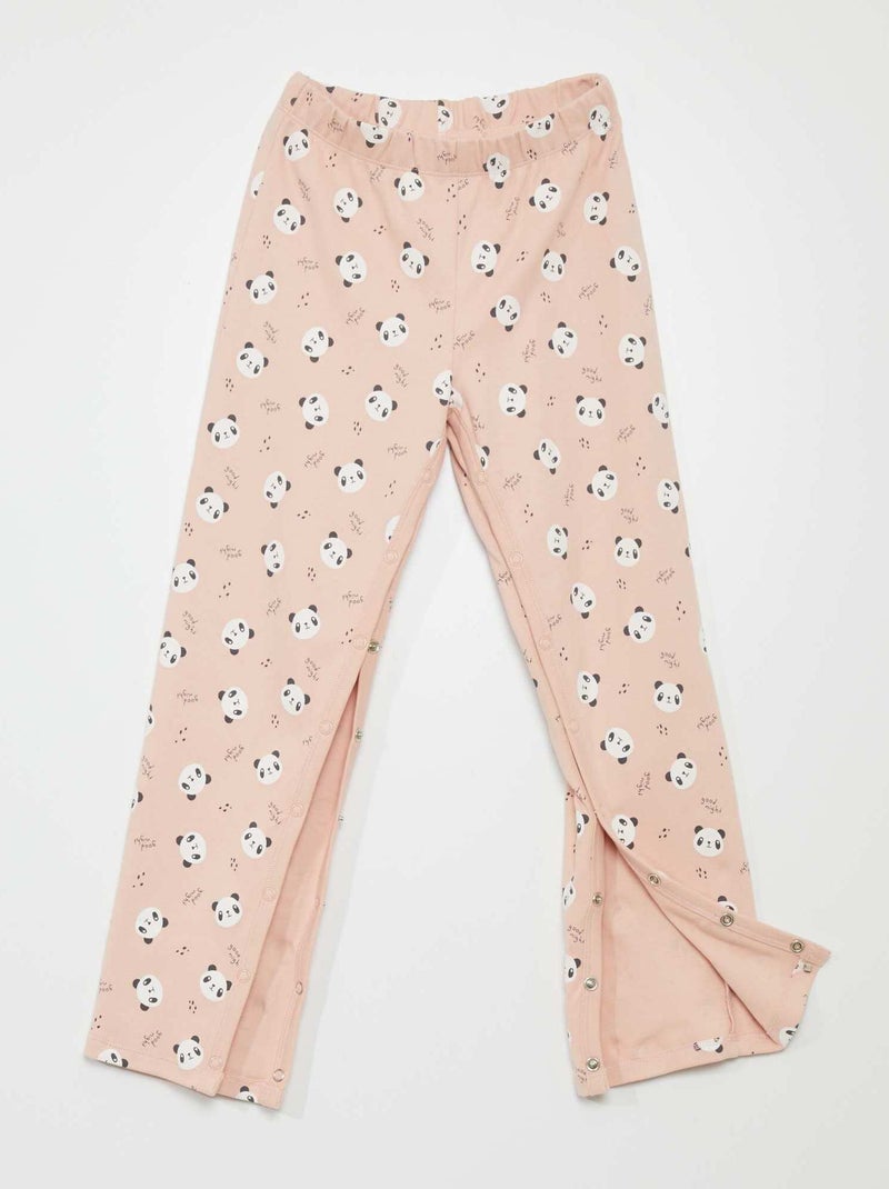 Pantalon avec ouverture à pressions - collection facile à enfiler Rose - Kiabi