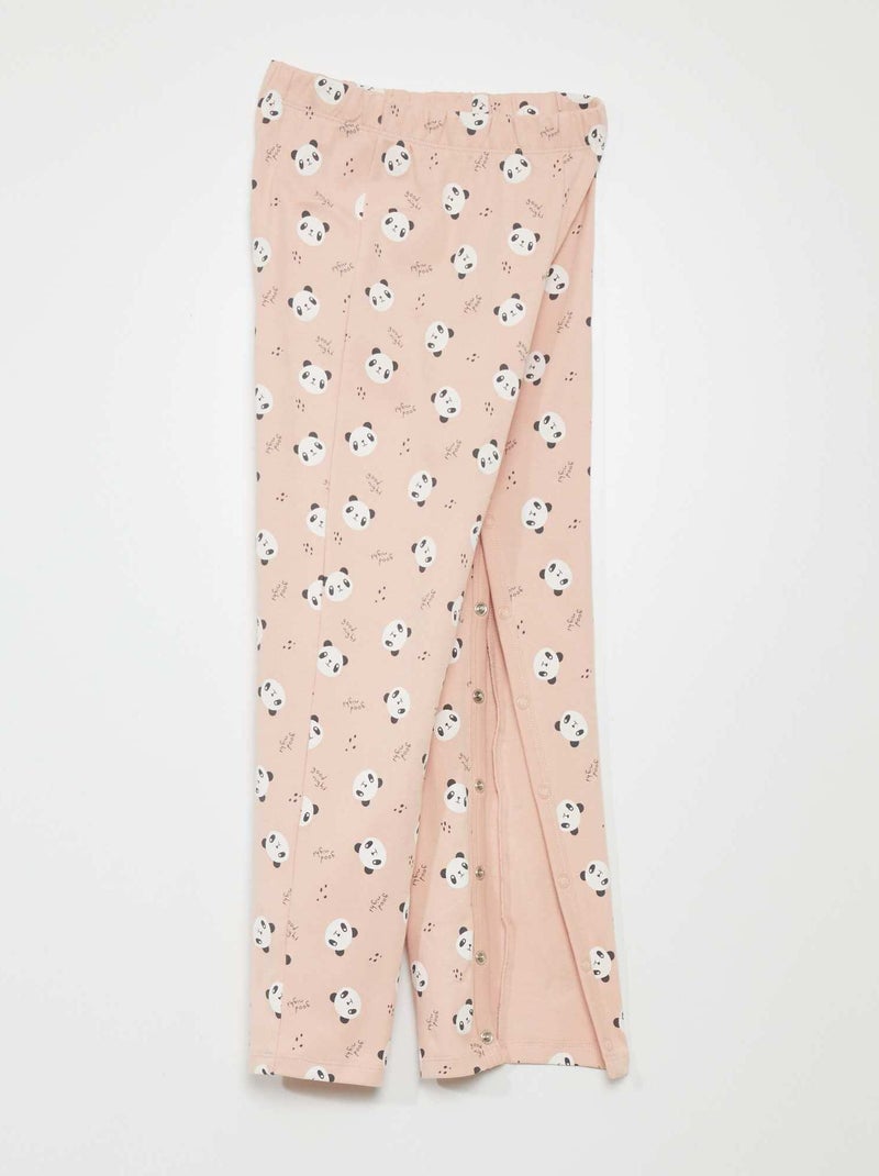 Pantalon avec ouverture à pressions - collection facile à enfiler Rose - Kiabi