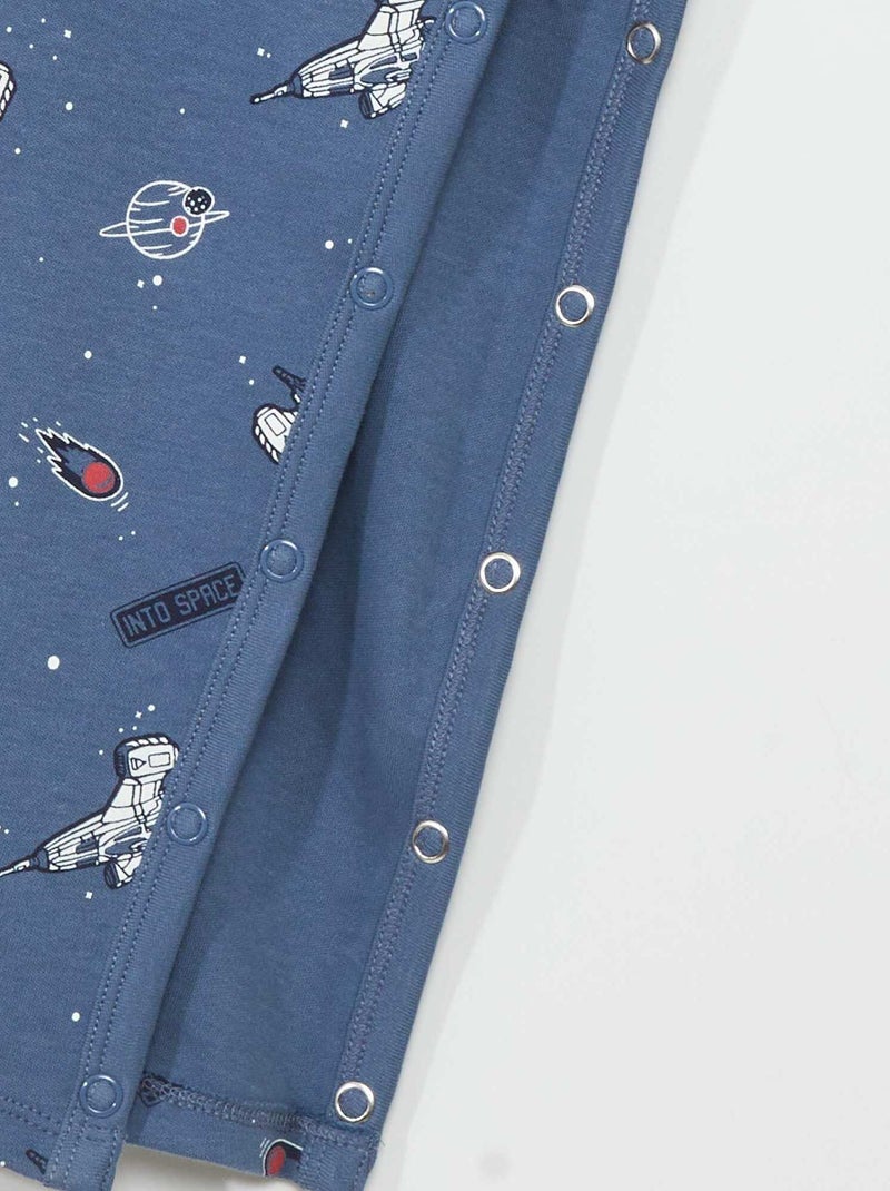 Pantalon avec ouverture à pressions - So Easy Bleu - Kiabi