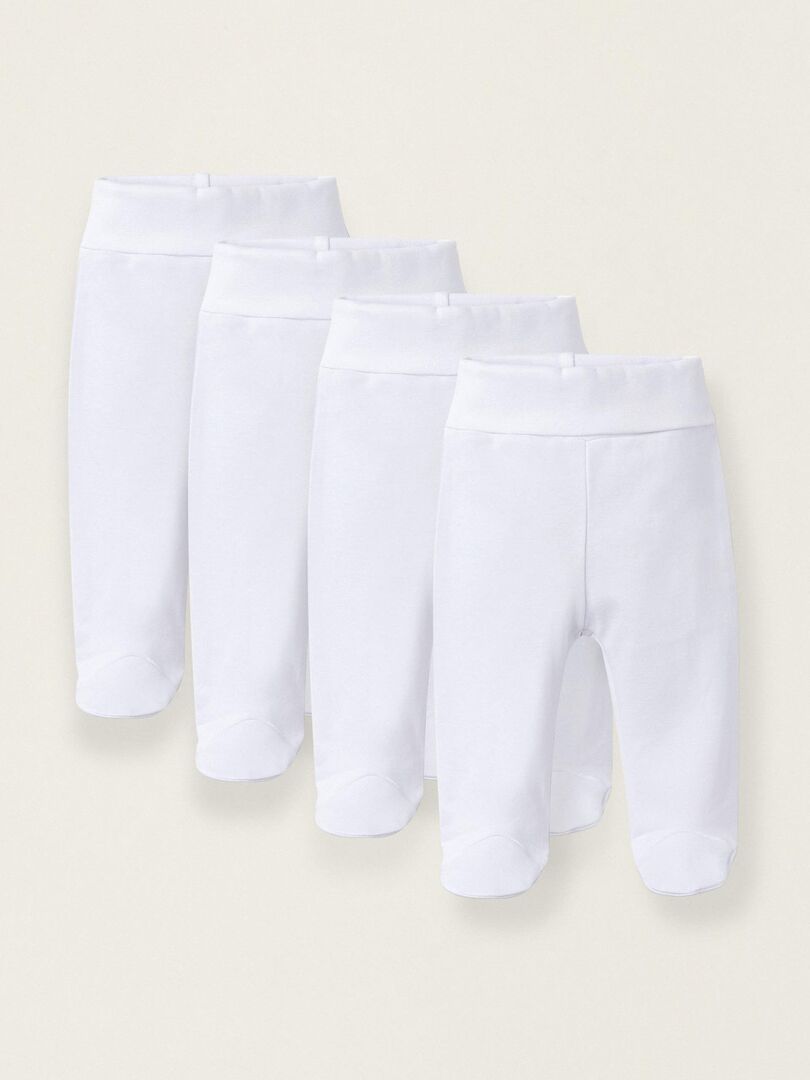 Pantalon avec pieds essential line 'Zippy' Blanc - Kiabi