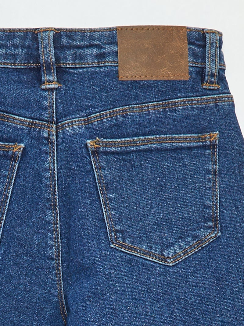Pantalon avec poches à rabat - coupe + confortable Bleu - Kiabi