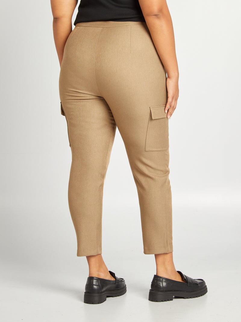 Pantalon avec poches à rabat Vert - Kiabi