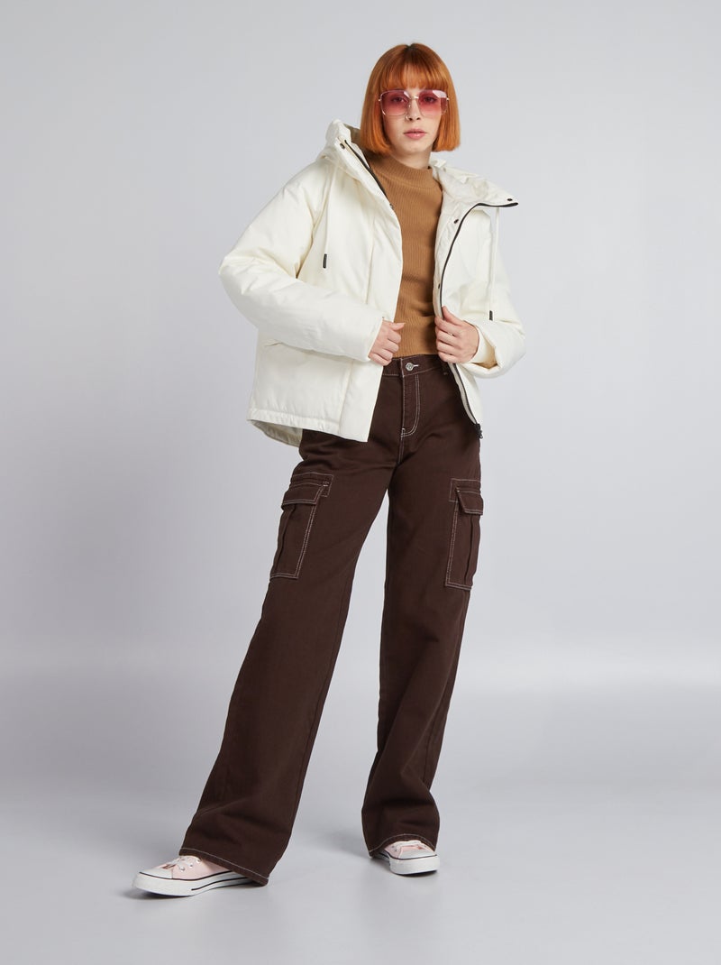 Pantalon avec poches à rabats Marron - Kiabi