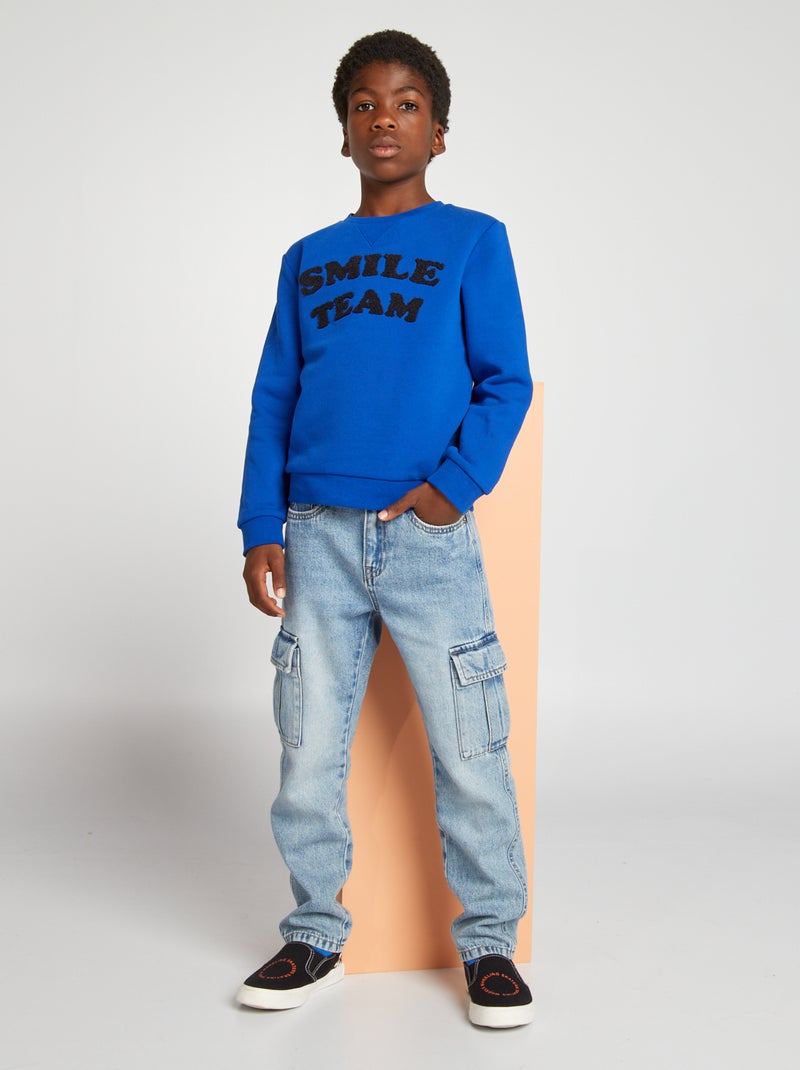 Pantalon avec poches Bleu - Kiabi