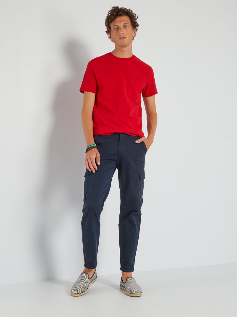 Pantalon avec poches Bleu marine - Kiabi