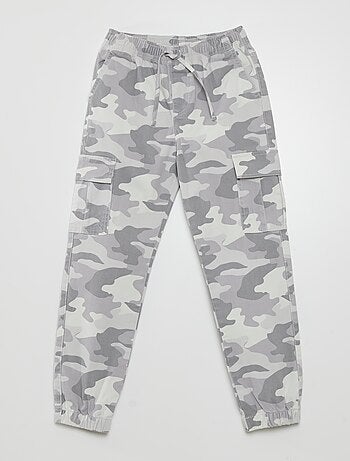 Pantalon avec poches et motif camouflage