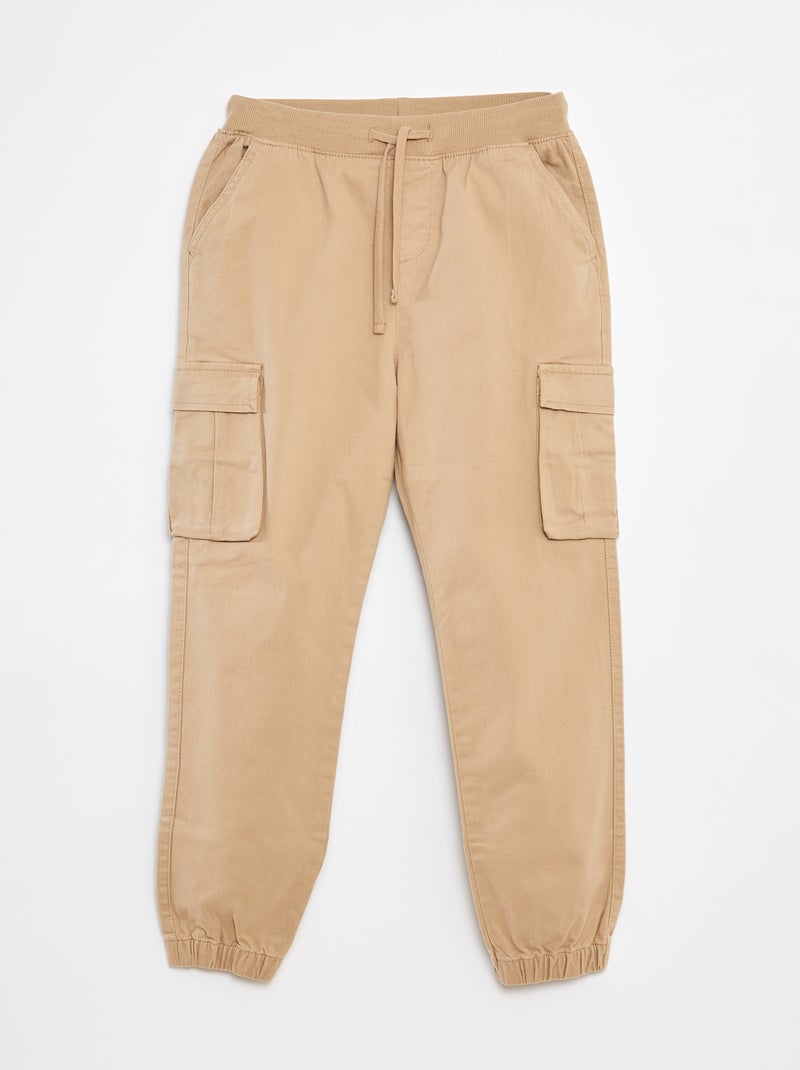 Pantalon avec poches et taille ajustable Beige - Kiabi
