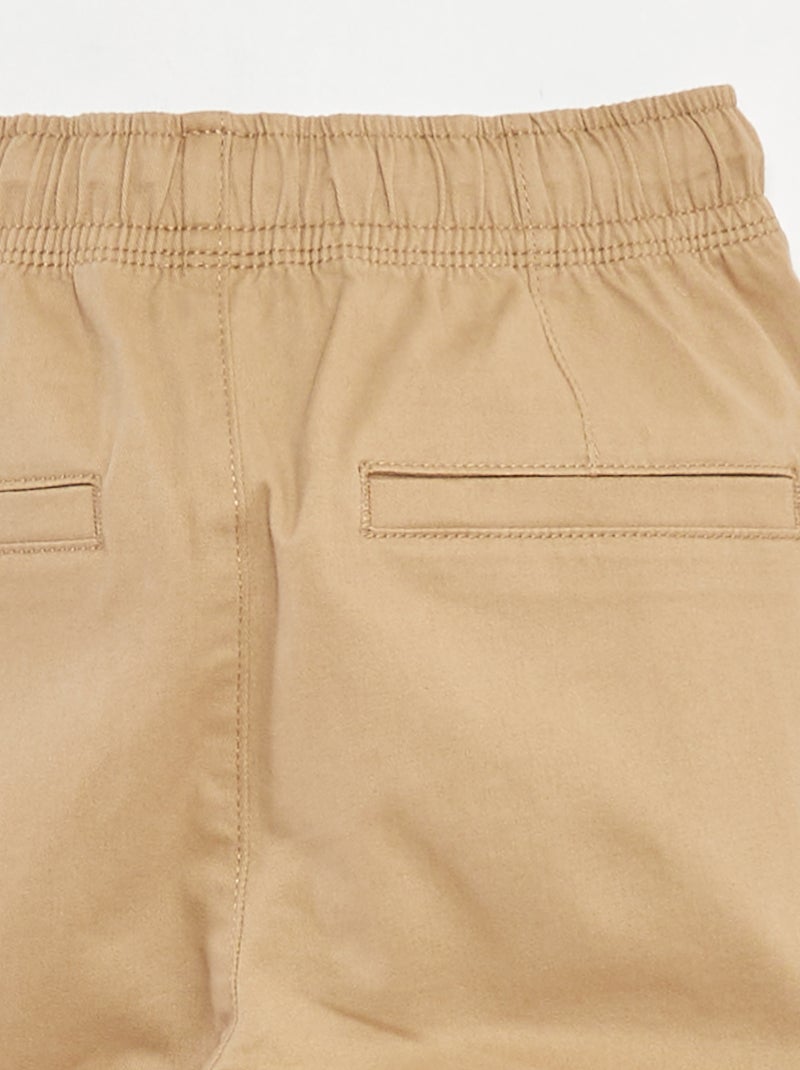 Pantalon avec poches et taille ajustable Beige - Kiabi