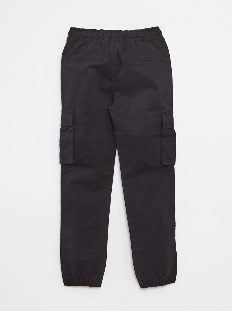 Pantalon avec poches et taille ajustable noir - Kiabi