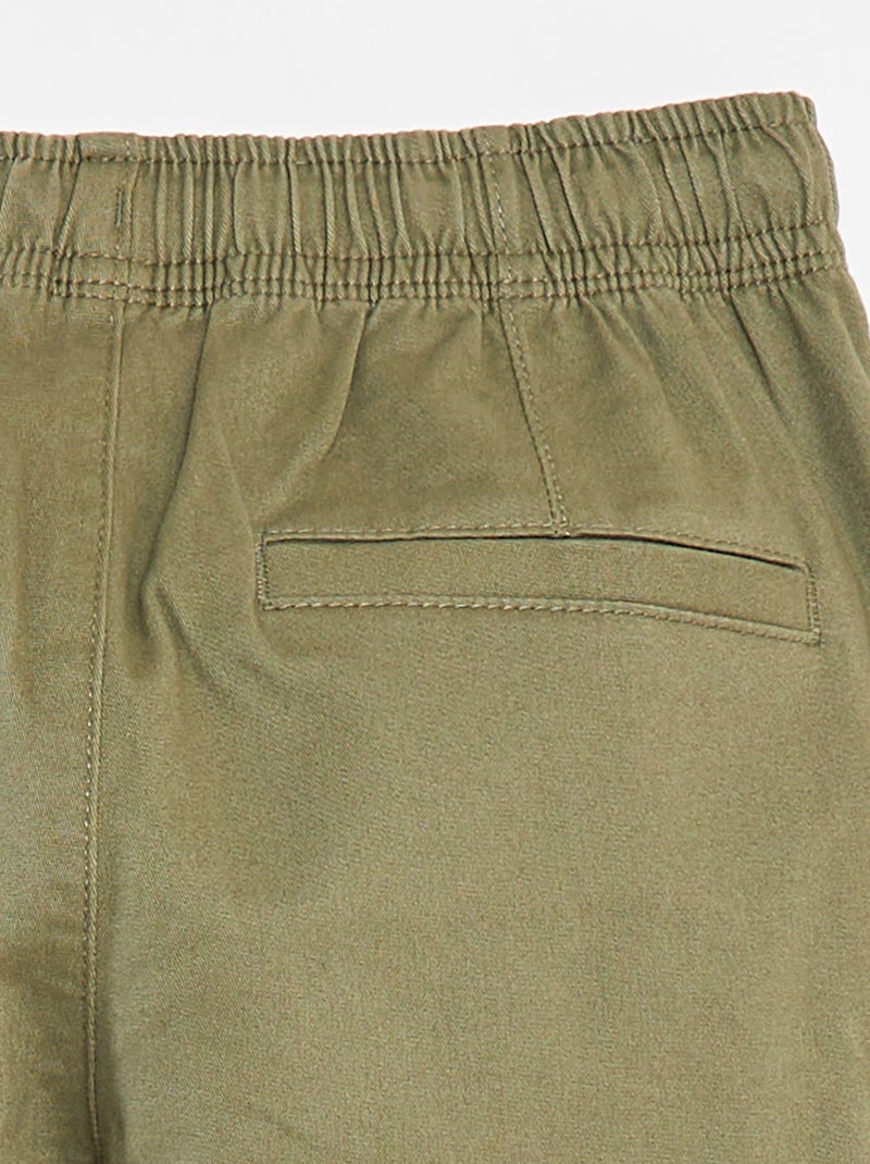 Pantalon avec poches et taille ajustable Vert - Kiabi