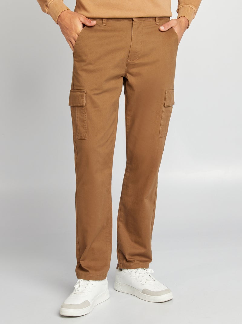 Pantalon avec poches marron - Kiabi