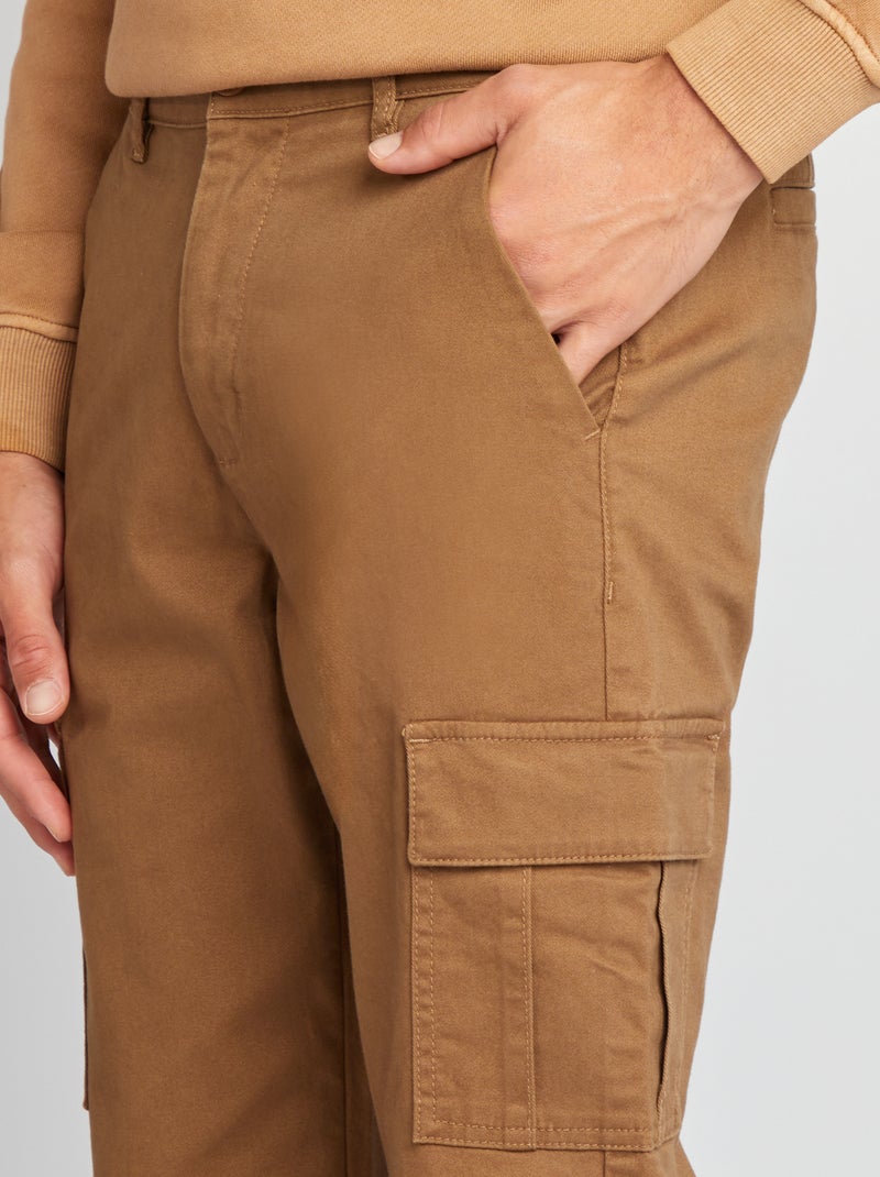 Pantalon avec poches marron - Kiabi