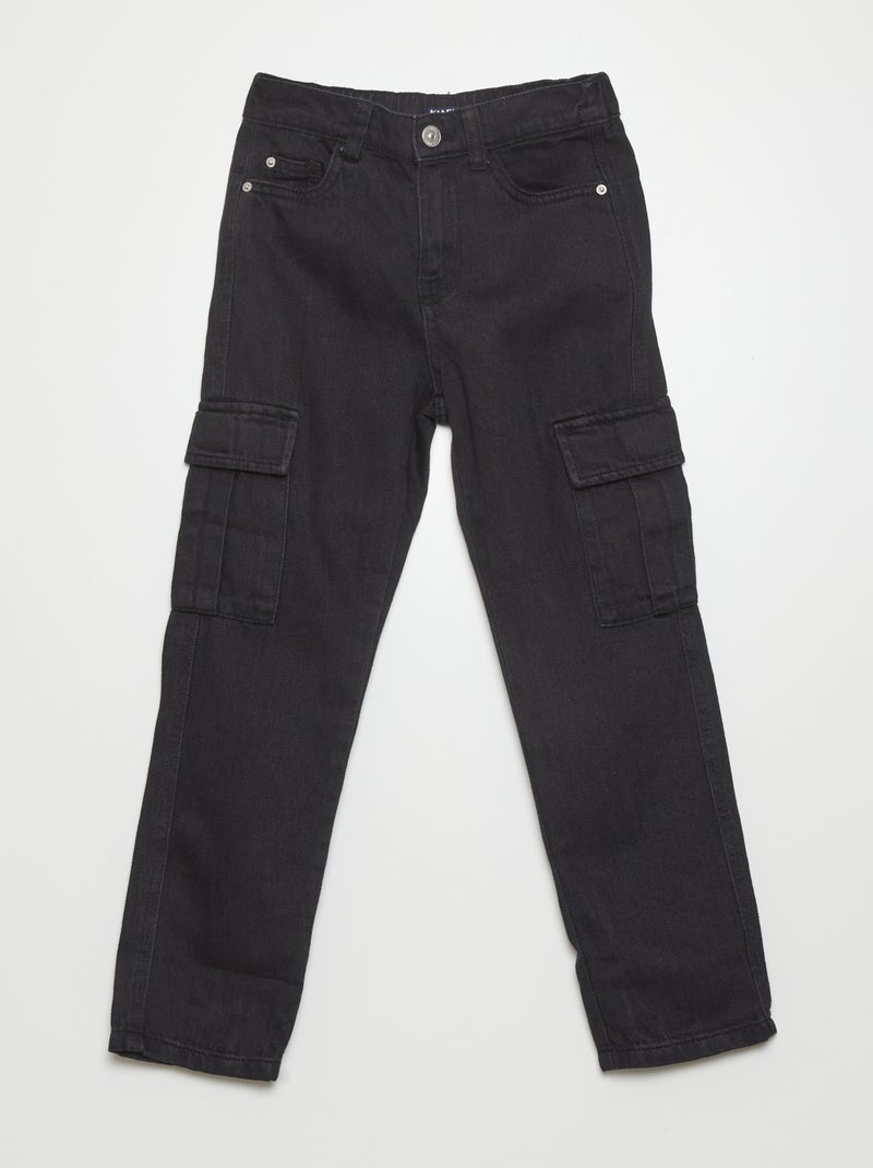 Pantalon avec poches Noir - Kiabi
