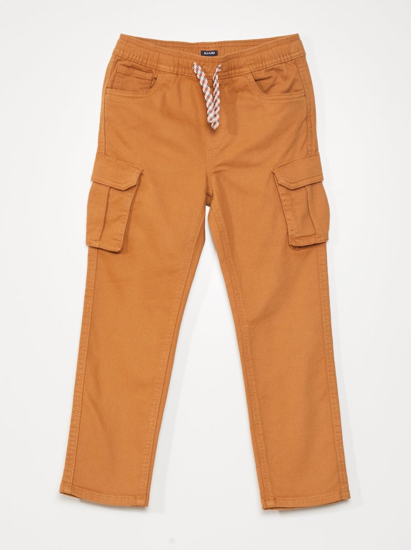 Pantalon avec poches sur les côtés MARON - Kiabi