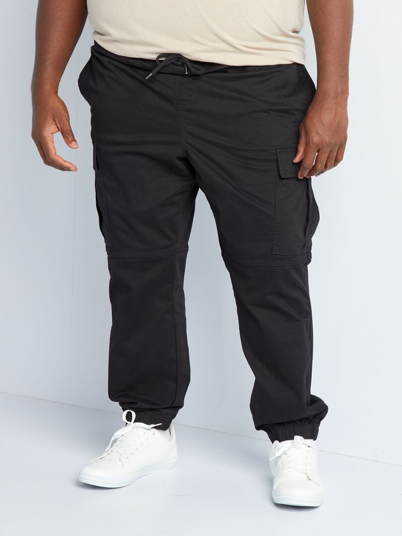 Pantalon avec poches sur les côtés noir - Kiabi