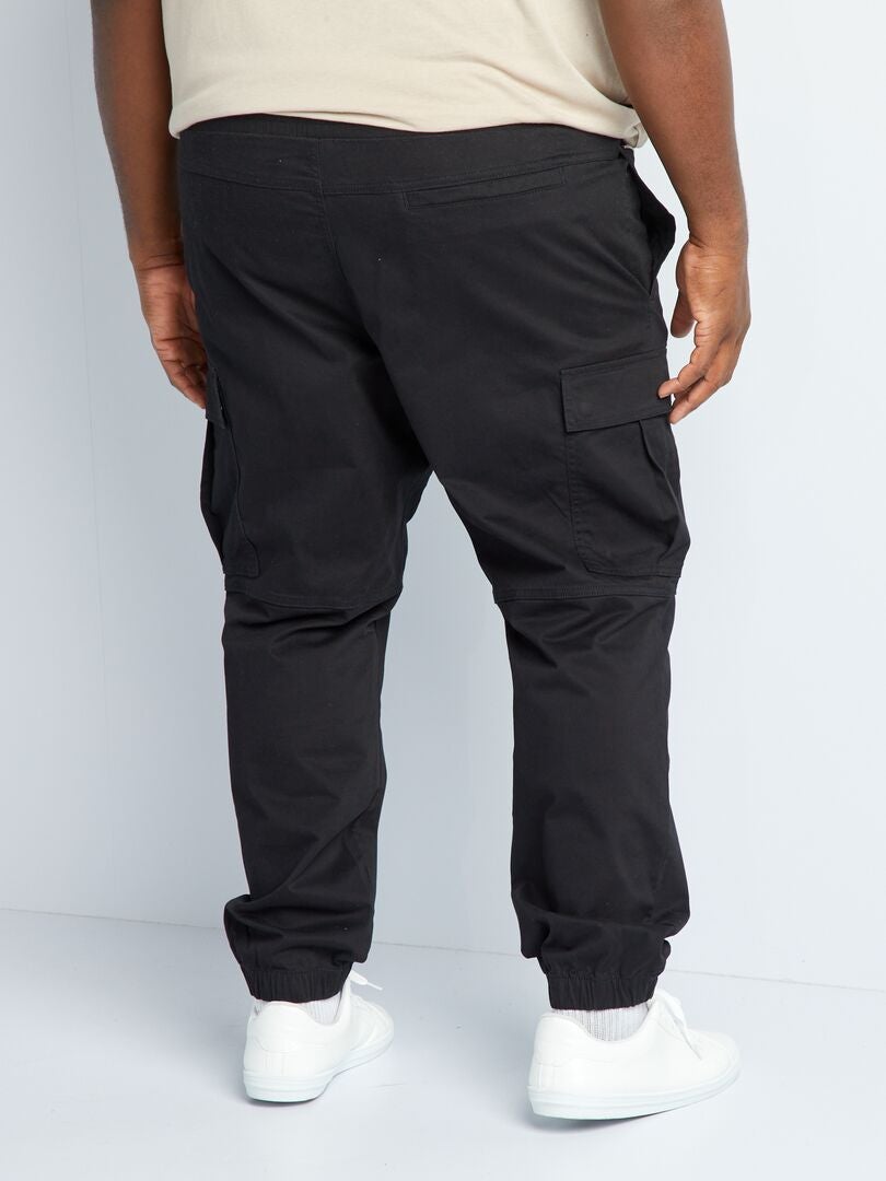 Pantalon avec poches sur les côtés noir - Kiabi