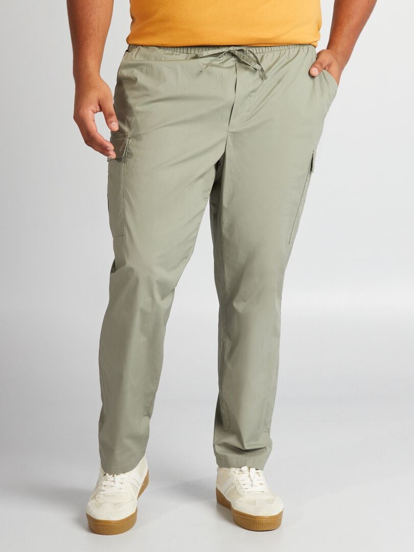 Pantalon avec poches sur les côtés Vert - Kiabi