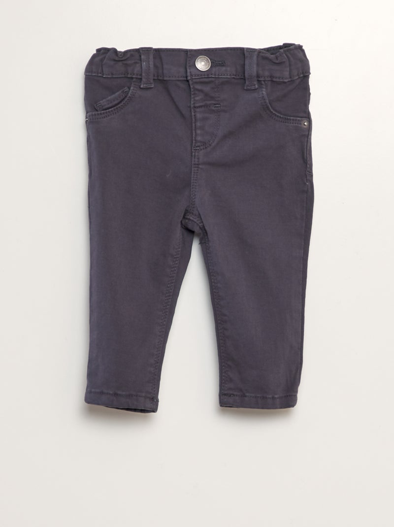 Pantalon avec taille ajustable Gris - Kiabi