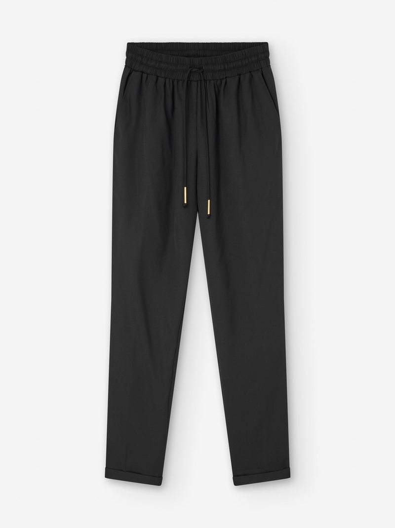 Pantalon avec Taille Élastique et Cordon Noir - Kiabi