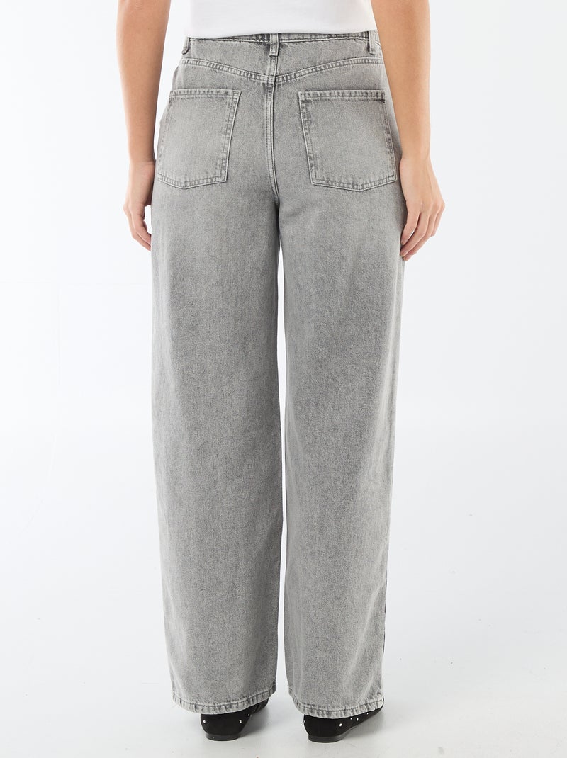 Pantalon baggy à taille basse Gris - Kiabi