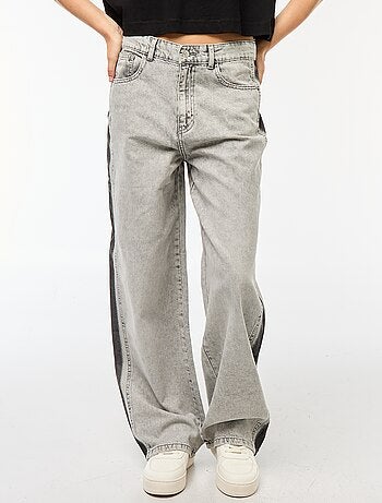 Pantalon baggy contrastant