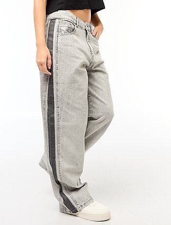 Pantalon baggy contrastant
