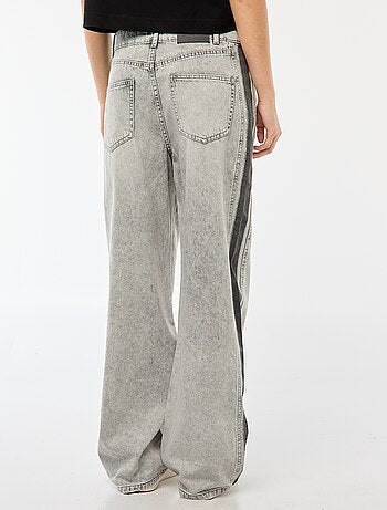 Pantalon baggy contrastant