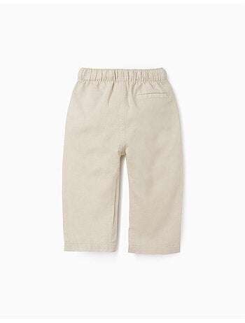 Pantalon baggy en lin avec cordon de serrage