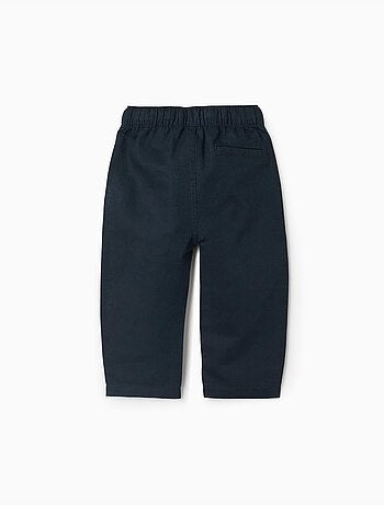 Pantalon baggy en lin avec cordon de serrage