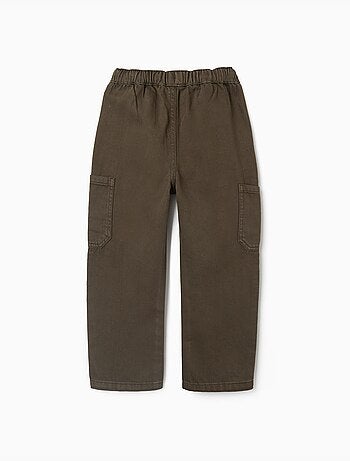 Pantalon baggy en sergé avec poches cargo