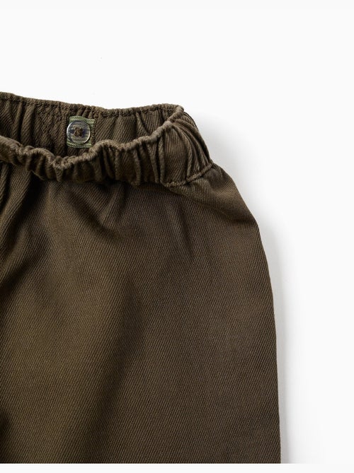 Pantalon baggy en sergé avec poches cargo - Kiabi Pantalon baggy en sergé avec poches cargo - Kiabi