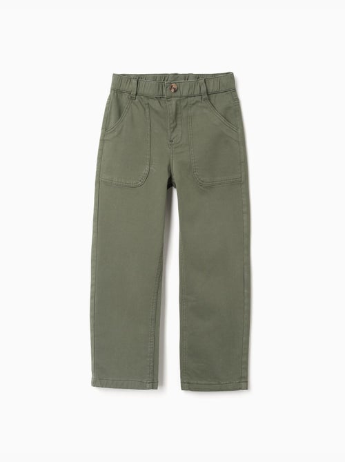 Pantalon baggy en sergé avec poches - Kiabi