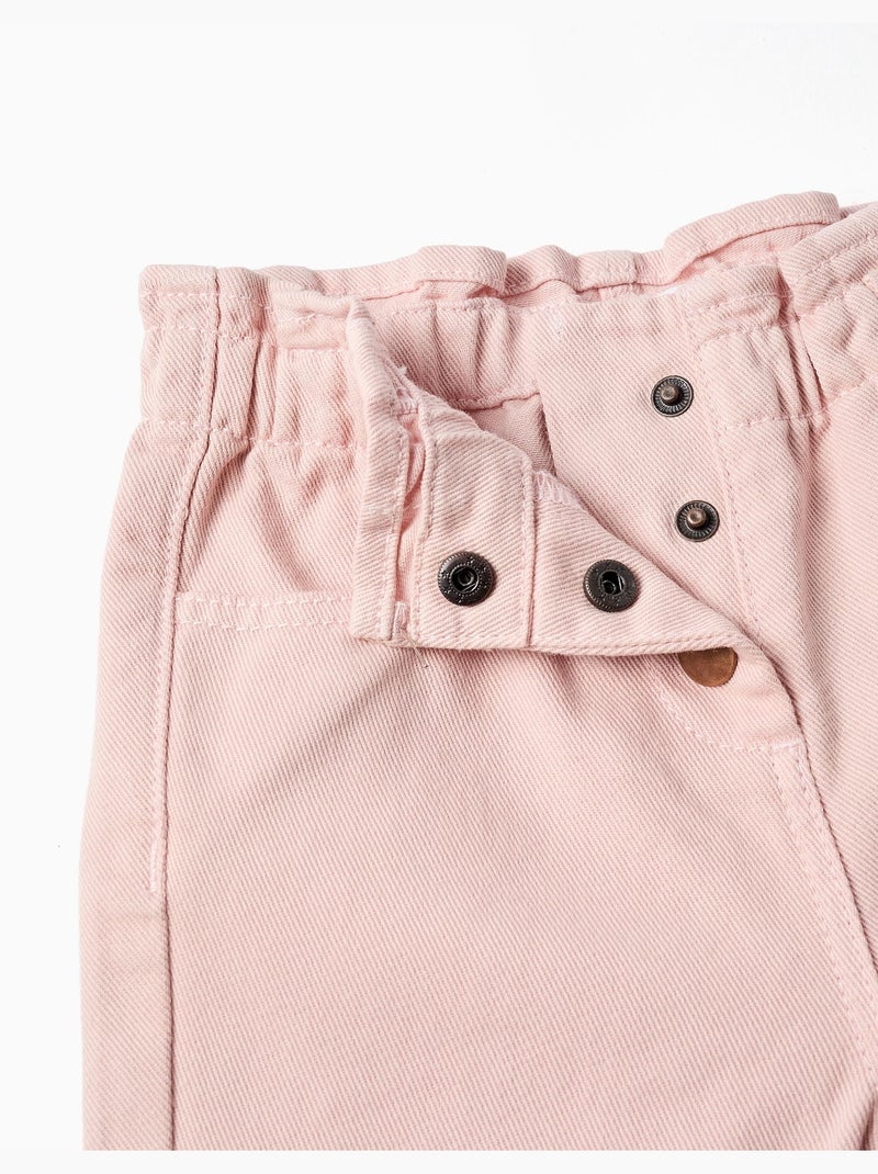 Pantalon baggy en sergé Rose - Kiabi