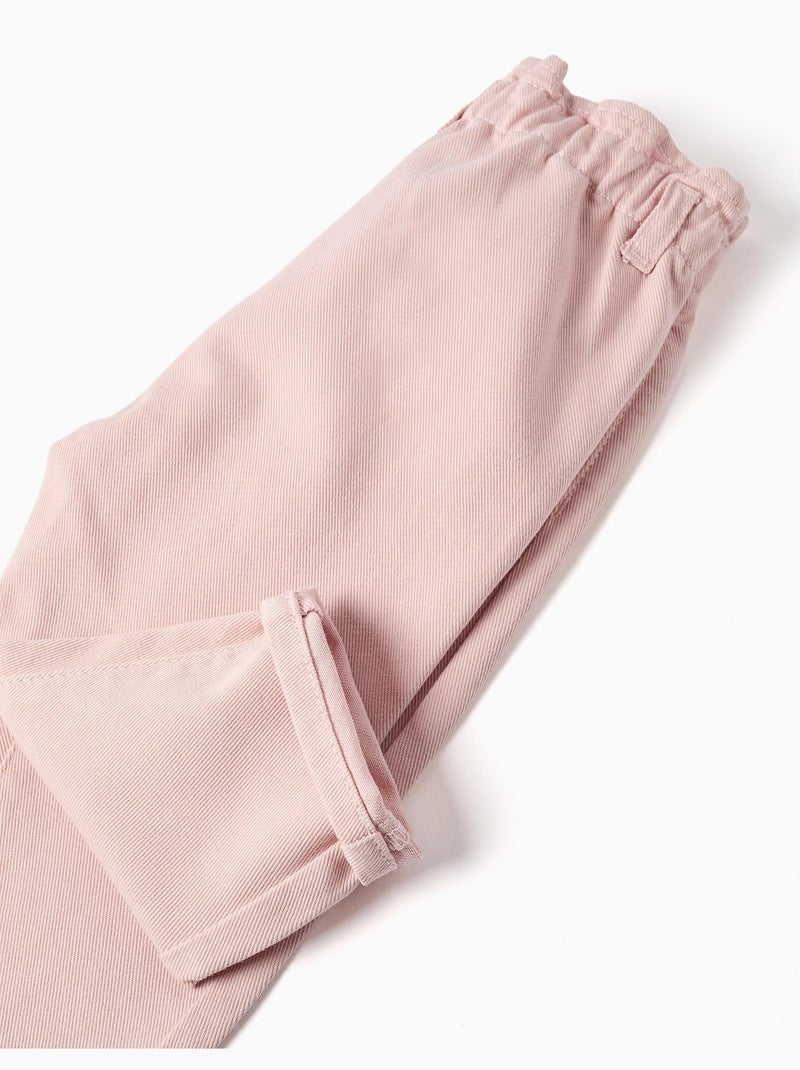 Pantalon baggy en sergé Rose - Kiabi