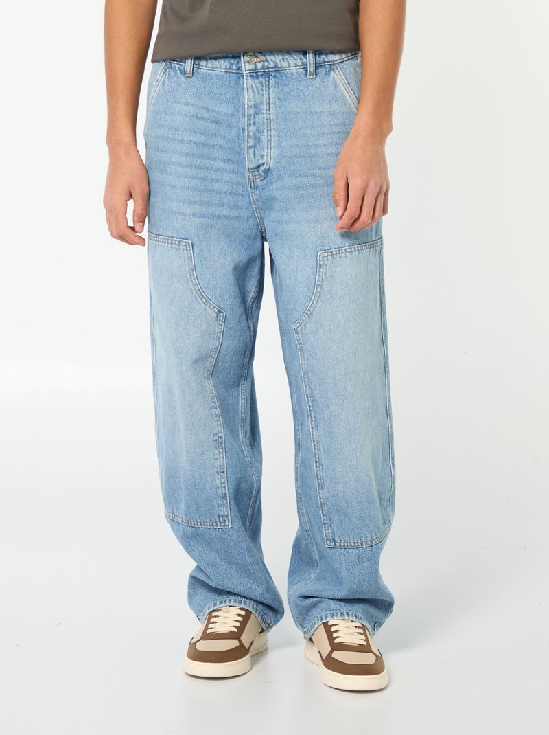 Pantalon Baggy fit denim Bleu - Kiabi