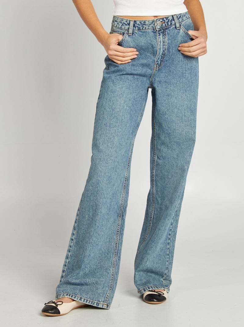 Pantalon baggy taille basse Bleu - Kiabi