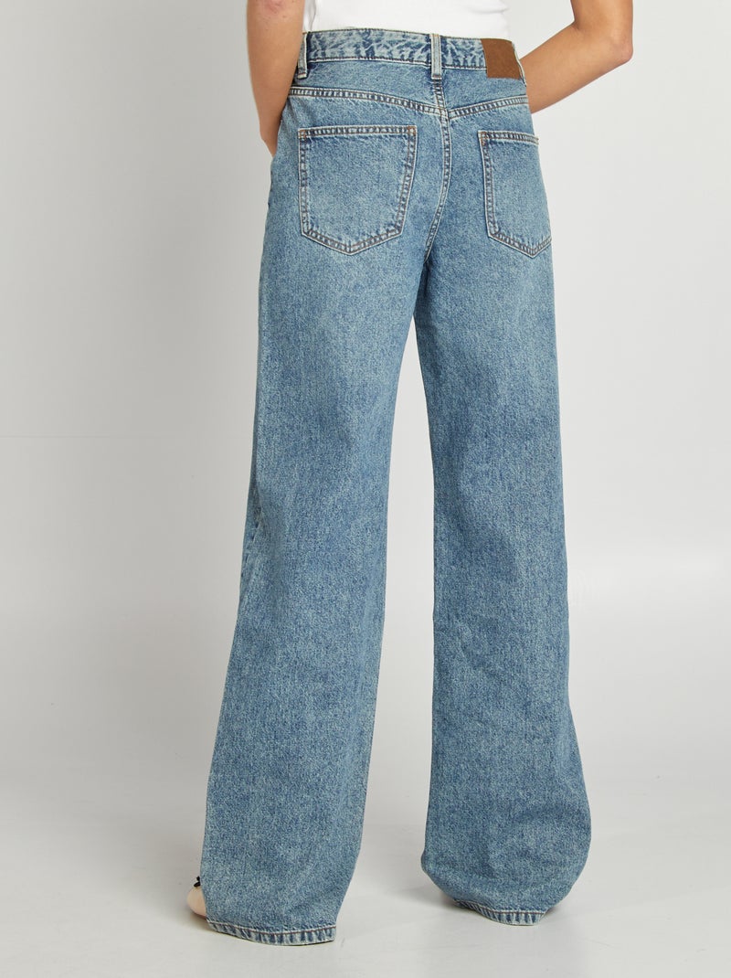 Pantalon baggy taille basse Bleu - Kiabi