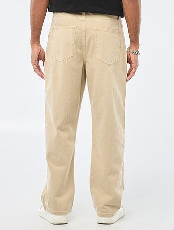 Pantalon baggy uni en twill