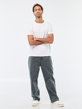 Pantalon baggy uni en twill