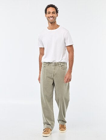 Pantalon baggy uni en twill