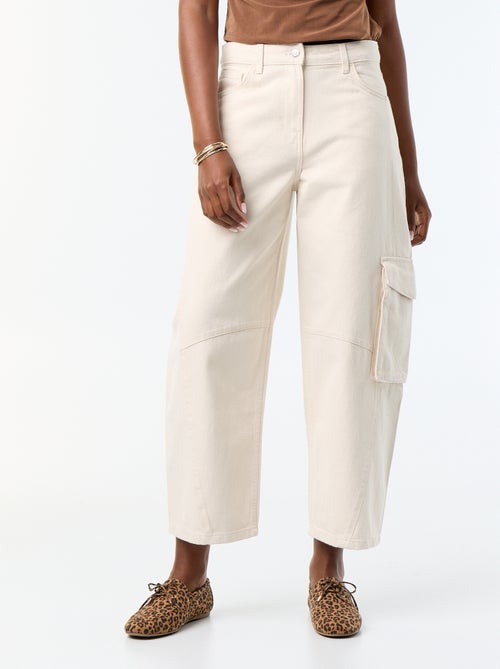 Pantalon ballon avec poche à rabat - Kiabi