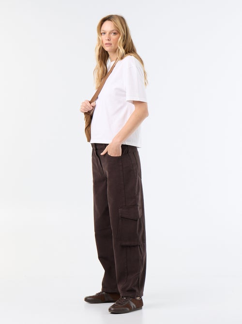 Pantalon ballon avec poche à rabat - Kiabi
