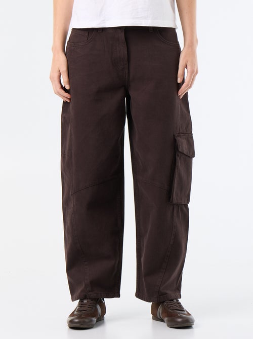 Pantalon ballon avec poche à rabat - Kiabi