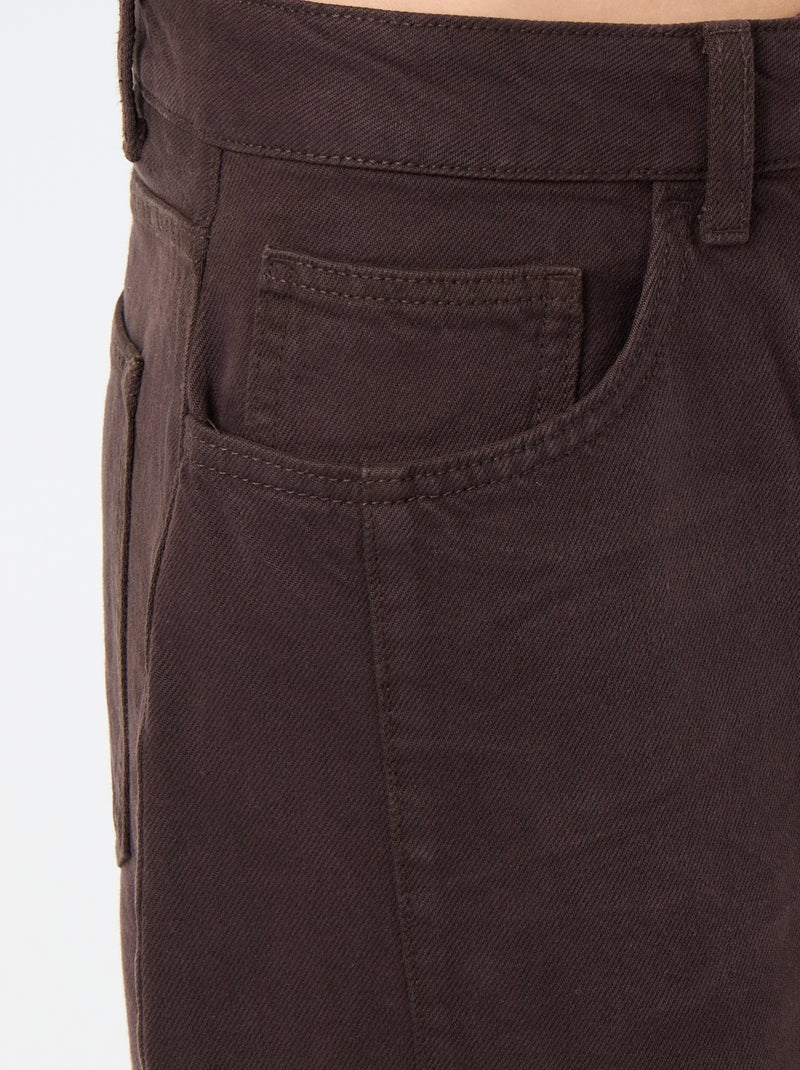Pantalon ballon avec poche à rabat Marron - Kiabi